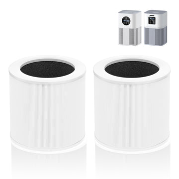 A1 Replacement Filter Compatible with VEWIOR Air Purifier A1, HQSC-50, HQKJ-80, AMEIFU AP01W, KOIOS HQKJ-50, Tailulu PUR0003/HQZZ-60, 3-in-1 H13 True HEPA Air Cleaner Filter for Home (2pack-White)