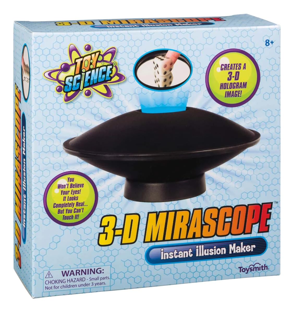 Toysmith, 3-D Mirascope, 6" Instant Hologram Image Maker, For Boys & Girls 8+
