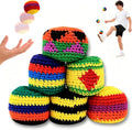 6/12/24PCS Crochet Footbag Set, 2026 New Knitted Kick Balls for Kids & Adults, Colorful Juggling Toss Bags, Handmade Footbags for Outdoor Games, Party, Playground & Travel