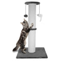 Cat Scratching Post 34 Inches Heavy Duty and Thicker Cat Scratching Post Cotton Rope with Hanging Ball and Mice Scratching Post for Indoor Cats and Adult(Grey)
