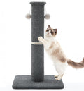 Made4Pets Tall Cat Scratching Post, 33" Modern Cat Scratcher with Hanging Balls, Heavy Duty and Thicker Scratching Post for Indoor Cats Adults, Sturdy Base Cat Scratch Post, Dark Grey