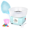Nostalgia Countertop Cotton Candy Machine – Use Normal or Sugar-Free Candy or Flossing Sugar – Includes 2 Reusable Cones and Measuring Scoop – Aqua