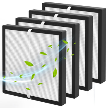 4 Packs P280 P260 Replacement Filters Compatible with TPLMB / YARIKI P280 and AIUZLK P260 Air Cleaner Purifier, 3-in-1 Nylon Pre-Filter,Premium Filter,Activated Carbon Filter, Part # P280-RF, White