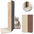 24" Tall Couch Corner Scratching Post with 3Pcs Replaceable Self-Adhesive Cat Scratching Post Carpet, Cat Scratch Pad Mat- Stylish Indoor Cat Scratcher Board Furniture Protector