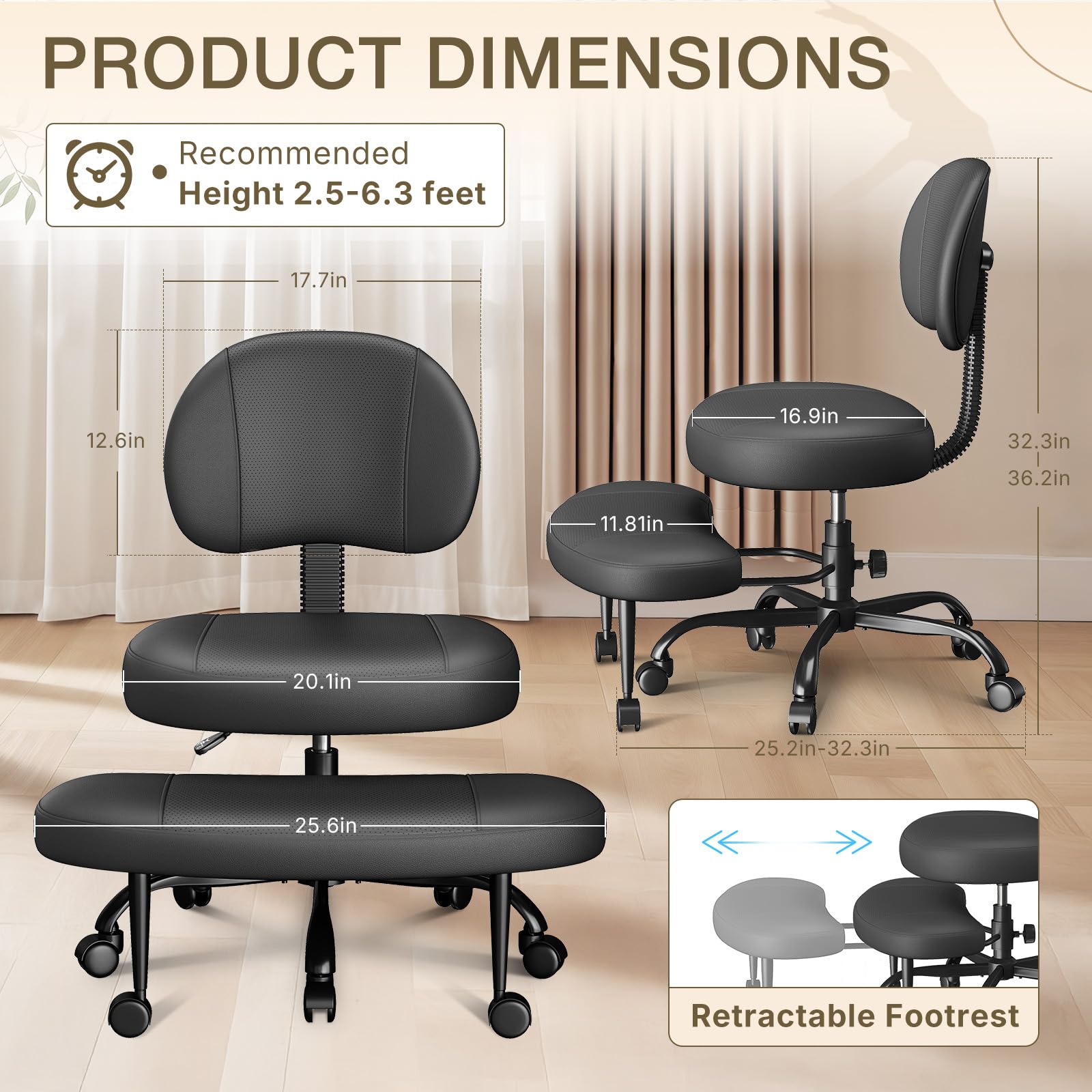 Cyzena Office Chair-executive High Back Breathable Big and Tall Office Chair Flip-up Armrests Lumbar Support-ergonomic Leather Rolling Swivel