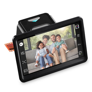 HP Touch Screen Film & Slide Scanner - 7 in LCD, 13 MP, USB & HDMI - Touch LCD Preview & Edit - Photo Scanner - 13 MP Clarity - Film to Digital Converter - Quick-Feed & 50mm Adapter - Slide Digitizer