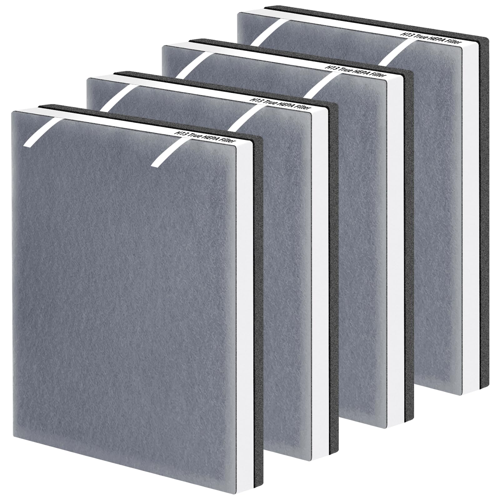 Vital 100 True HEPA Replacement Filter for LEVOIT Vital 100 Air Purifier,3-in-1 H13 HEPA High-Efficiency Activated Carbon Filter,Vital 100-RF,4 Pack,White