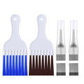 4 Pcs Air Conditioner Fin Comb Cleaner kit AC Coil Cleaning Brush Condenser Fin Straightener AC Evaporator Comb Radiator Repair Clean Tool (Blue)
