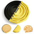 4-in-1 Tortilla Sealer, Adjustable Size for 4-6"-8-10" Crust, Detachable Shark Tooth Design, BPA-Free, Dishwasher Safe - Makes Sealed Quesadillas, Tacos, Burritos, Dumplings