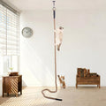 Cat Climbing Rope with Metal Hook & Safety Buckle, Natural Jute Ropes for Ceiling & Wall Mounted, Cat Rope Climbing Cat Scratching Rope Cat Wall Furniture Suitable for Indoor Cats (1.57" x 6.56Ft)