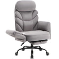 Big and Tall Office Chair, Reclining High Back Criss Cross Desk Chair, Oversized, Grey-fabric