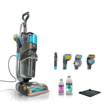 Shark EX301 CarpetXpert HairPro Pet with StainStriker, Corded Upright Deep Carpet, Rug & Upholstery Cleaner, Pet Stain Remover, Gray (Renewed)