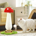 Cat Scratching Post for Indoor Cats,Cat Toys Scratcher Sisal Cat Scratch Posts for Kittens Adults with Interactive Track Ball & Spring Toy