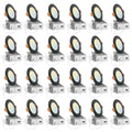 Amico 24 Pack 4 Inch Black 5CCT Ultra-Thin LED Recessed Ceiling Light with J-Box, 2700K/3000K/3500K/4000K/5000K Selectable, 10W Eqv 70W, Dimmable Canless Downlight, 800LM High Brightness, ETL, FCC