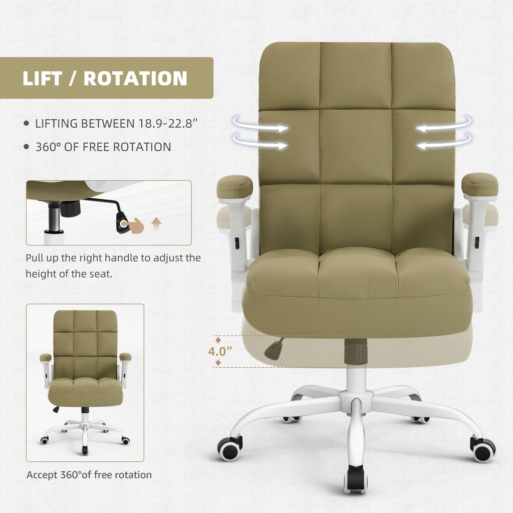 Seatzone High Back Velvet Office Chair Ergonomic Executive Office Desk Chair Comfy Height Adjustable Computer Chairs with Wheels,wine Red