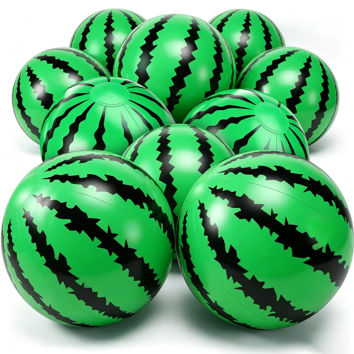 12 Pack Watermelon Beach Balls Bulk, 16''+14'' Inflatable Mini Beach Ball for Kids Adults, Beach Water Toys Swimming Pool Toys, Summer Halloween Hawaii Luau Party Favors, Fruits Theme Pool Party Decor