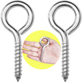 2Pcs Self Tapping Eyelet Screw Eye Bolt?4 Inch Heavy Duty Screw Eyes Hooks ?M8 Wooden Large Screw Eye Hook?Load Capacity 500 Lbs for Hammock ?Yoga?Heavy Indoor Outdoor Uses (2, M8-4 INCH)