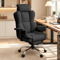 Xuegw Big and Tall Office Chair, Heavy Duty Executive Office Desk Chair Adjustable Armrests and Footrest, Pu Leather Computer Chair for Work