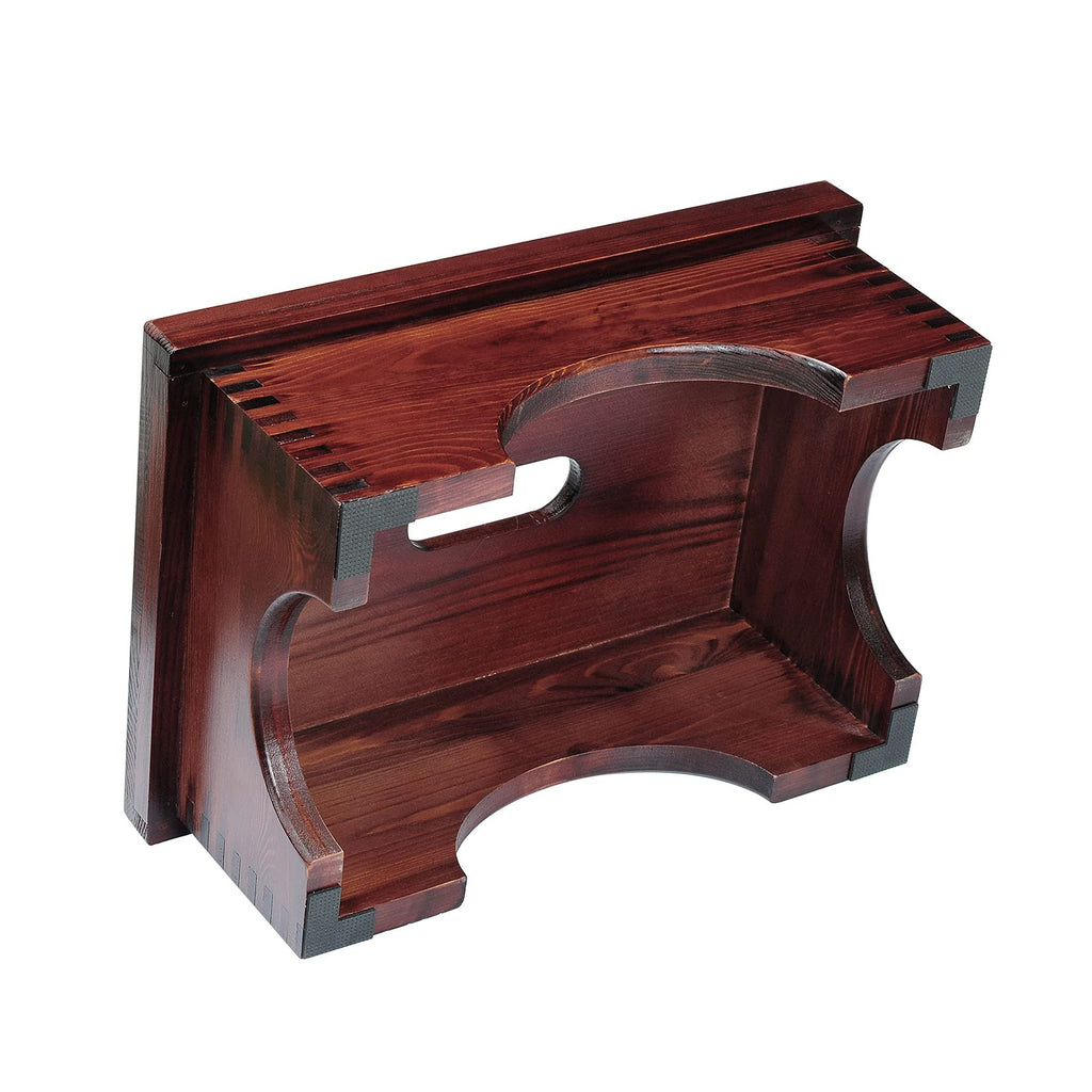 Ecrocy Wooden Step Stools for Adults for Bed, Pre-assembled, Rosewood