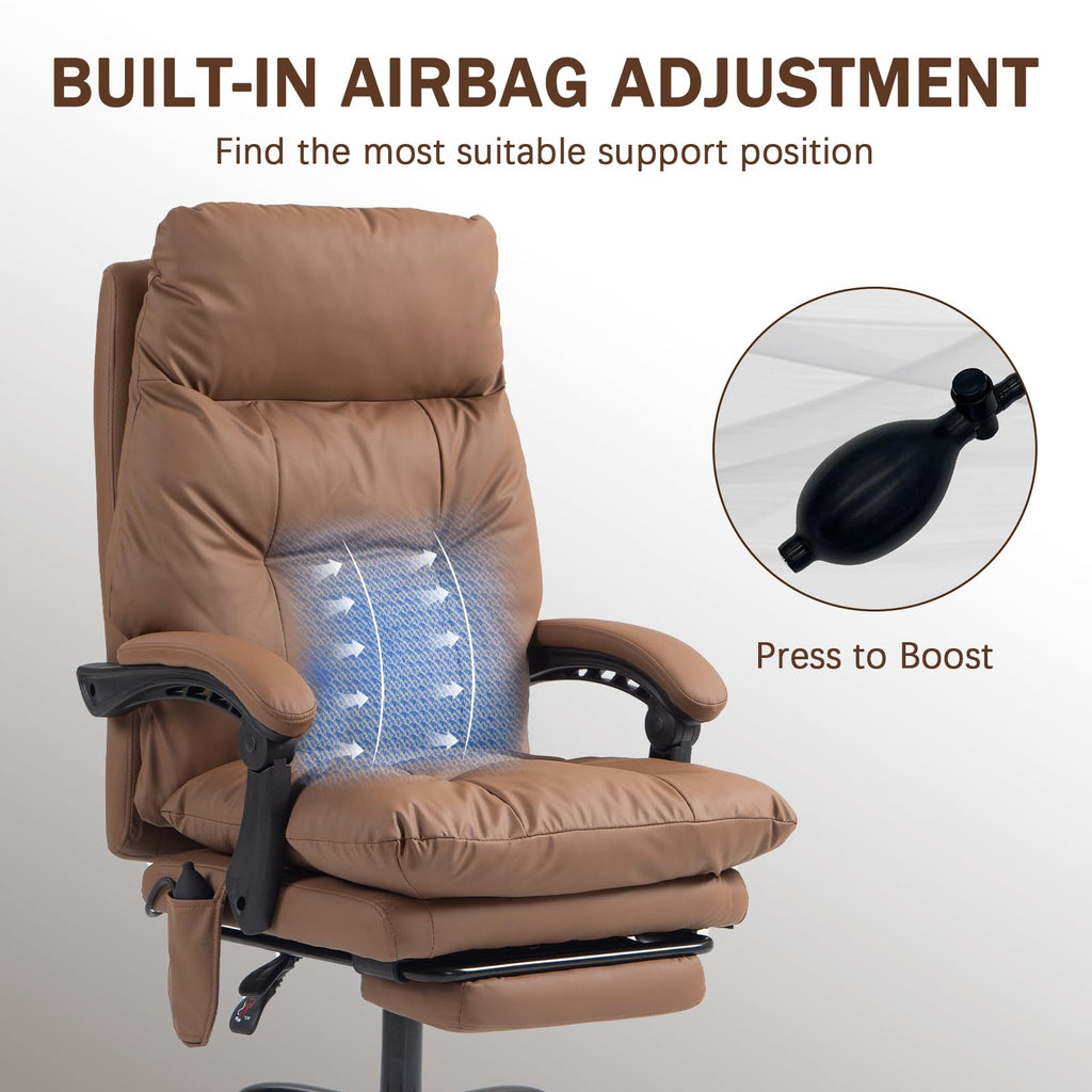 Anjieacen Executive Office Chair 155° Recline High Back Office Chair with Footrest & Adjustable Lumbar Support, Comfy Computer Chair for Study