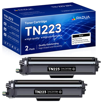 TN223 Black Toner Carteidge Compatible TN-223BK Toner Replacement for Brother TN223 TN-223 HL-L3230CDW HL-L3210CW HL-L3270CDW HL-L3290CDW MFC-L3710CW MFC-L3750CDW MFC-L3770CDW Printer (2 Pack)