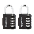 Fanci Basics 4-Digit Combination Lock, Black, 2-Pack