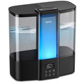 AEOCKY Geek-Level Humidifier for Baby, Quiet Ultrasonic Humidifiers for Bedroom, Nursery with Ambient Light, 4L Top-Fill Cool Mist Diffuser with Timer, Sleep, Auto, Constant Humidity Mode (Black)