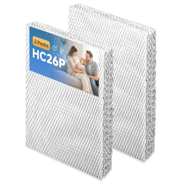 HC26P1002 Humidifier Pad Evaporative Replacement Filter Compatible with Honeywell HE200 HE250 HE260A HE260B HE265 HE280 HE300 HE360A HE360B HE365 2 Packs