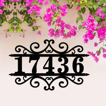 Personalized Modern House Numbers Custom Metal Address Plaque Wall Plaques Metal House Address House Numbers for Outside Address Personalized Gift Address Signs Outside Décor