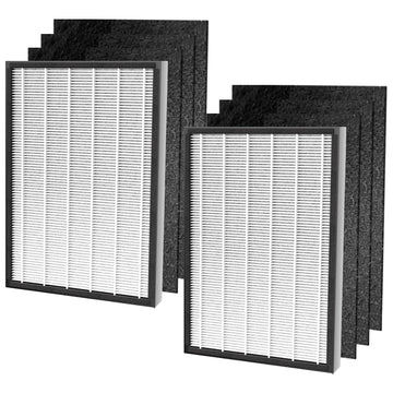 2 Set MPHELW-P339 Replacement Filter for HEAPETS P339 Air Purifier, 3-in-1, 2 Pack H13 True HEPA with High efficiency Activated carbon and 6 Pack Carbon Pre-Filter