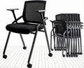 Blaneduo, 10 Pack Stackable Conference Room Chairs with Paddle Folding Office Chair Foldable Desk Chair Mesh Back and Arms for Conference