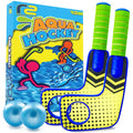 Fun Mini Hockey Sticks Game - Play at the Pool & Beach or in Home - For Kids & Adults All Ages - Use The Floating Soft Paddles to Shoot the Water Skipping Balls - Comes With 2 Sticks & 2 Balls