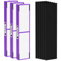 FLT5250PT True HEPA Replacement Filter C Pet, Compatible with Germ-Guardian AC5250PT, AC5000E, AC5300B, AC5350W, AC5350B, CDAP5500 Air Purifiers, 3 HEPA Filter and 6 Pre-Filters