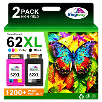 62XL Ink Cartridges Black and Color Replacement for HP Ink 62 for HP 62XL Ink Cartridge Combo Pack HP62 HP62XL Envy 7640 7645 5660 5540 5661 OfficeJet 5740 8040 Mobile 200 250 258 Printer ink 62