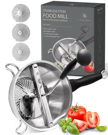 Hungry Artisan Compact Food Mill for Applesauce & Tomato Sauce