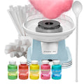 Retro Cotton Candy Machine with 5 Jars (11oz Each) Floss Sugar, 50 Paper Cones, Easy Cleanup Cotton Candy Maker, Durable Retro Design, Makes 20–30 Servings per Jar, BPA & Lead Free