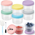 TREWAVE 4 oz Small Food Storage Containers with Lids, 6 Pack Plastic Leakproof Meal Prep Containers for Salad Dressing, Sauce & Snacks, Reusable Freezer Container, Microwave & Freezer Safe, BPA-free