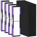 4+12 Pack FLT4850PT Hepa Filter B Replacement for G-Guardian AC4825 AC4800 AC4900 AC4850PT AC4300 CDAP4500 and More, 4 Hepa Pet Care Filters & 12 Activated Carbon Pre-Filters, #FLT4825