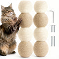 2 Pack Cat Scratching Post Replacement, 13.8 x 3.93 Inch Modern Sisal Poles with M8 Screws, Refill Parts for Indoor Cat Towers and Furniture Repair-White