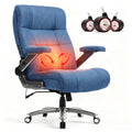 Chairker Big and Tall Office Chair with Massage Heat for Heavy Duty People, 400LBS, Blue-fabric