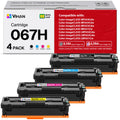067H Toner Cartridge Set 4 Pack Replacement for Canon 067 067H Color imageCLASS LBP633Cdw MF656Cdw LBP632Cdw MF653Cdw MF654Cdw Printer Ink (1BK/1C/1M/1Y)