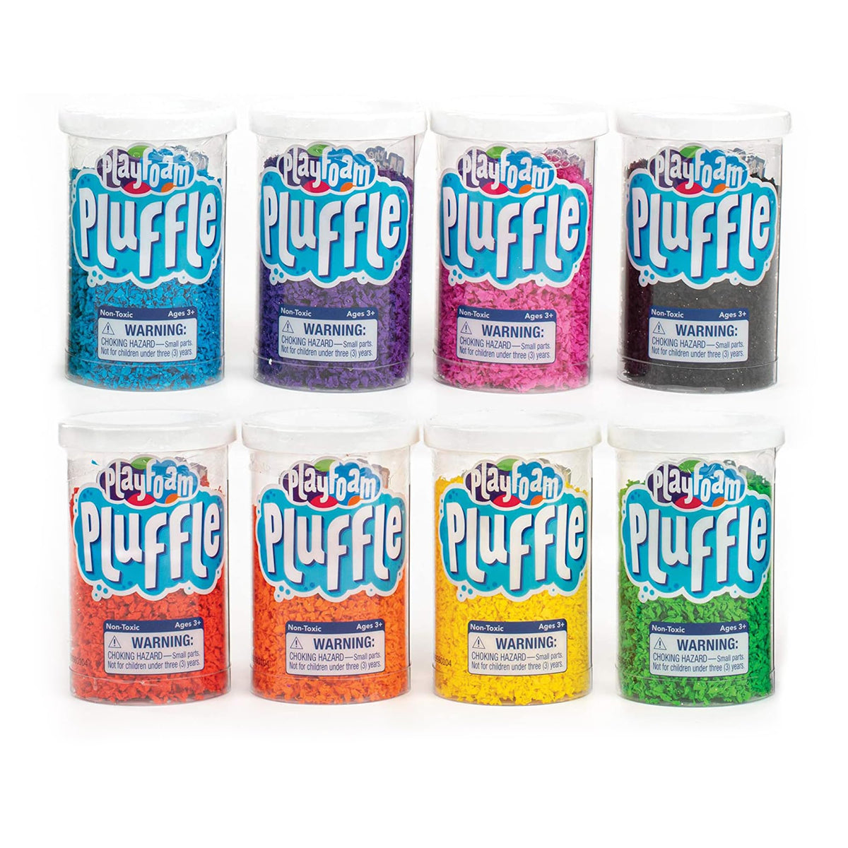 Educational Insights Pluffle Mini 8-Pack - Preschool Sensory Bin Filler, Tactile Sensory Toys for Toddlers 3-4, Mess Free Slime Alternative, Satisfying Foam Sand Bin Filler