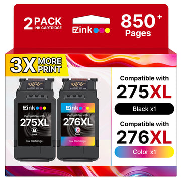PG-275XL CL-276XL Replacement for Canon 275 and 276 Ink Cartridges for Canon Ink 275 and 276 275XL 276XL Combo Pack for PIXMA TR4720 TS3522 TS3500 TR4700 TR4722 TS3720 Printer (Black Color, 2-Pack)