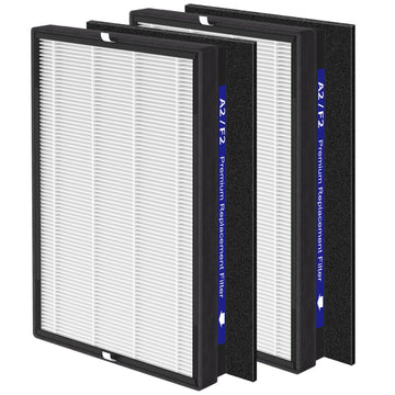 2 Pack A2 F2 True HEPA Replacement Filter Compatible with 3M Filtrete Room Purifier Models FAP-C02-A2, FAP-C03-A2, FAP-T03-A2, FAP-C02WA-G2, FAP-C03BA-G2, FAP-T03BA-G2, FAP-SC02N, Part # 1150101