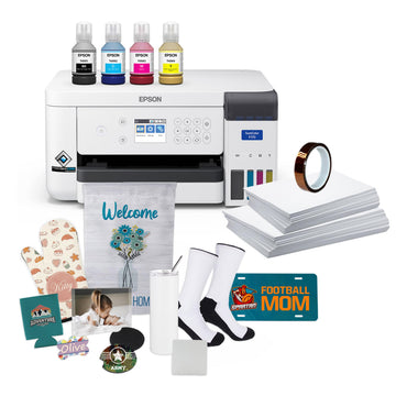 Epson SureColor F170 Dye-Sublimation Printer. Includes Full Set of Ink, User Guide, AC Power Cable, Sublimation Starter Kit, Thermal Tape, 8.5" x 11" & 8.5" x 14" Paper SCF170