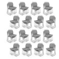 Vingli Stackable Chairs Set of 80, Stacking Office Chairs with Metal Sled Base, Ergonomic Plastic Padded Seat & Back, Capacity 350lbs, Stacking