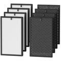 AP400 Replacement Filter Compatible with SIESEAN AP400 Air Purifier, 8 Pack with 4 H13 True HEPA Filters and 4 Activated Carbon Filters