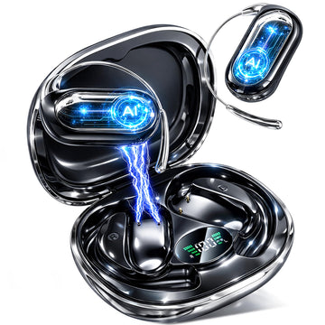 198 Languages AI Translation Earbuds, Bluetooth 6.1 Headphones Translator, 4-in-1 Smart Mode Touch Screen Real-Time Earphones Fit iOS and Android Ideal for Travel Business Learning, Gun Black