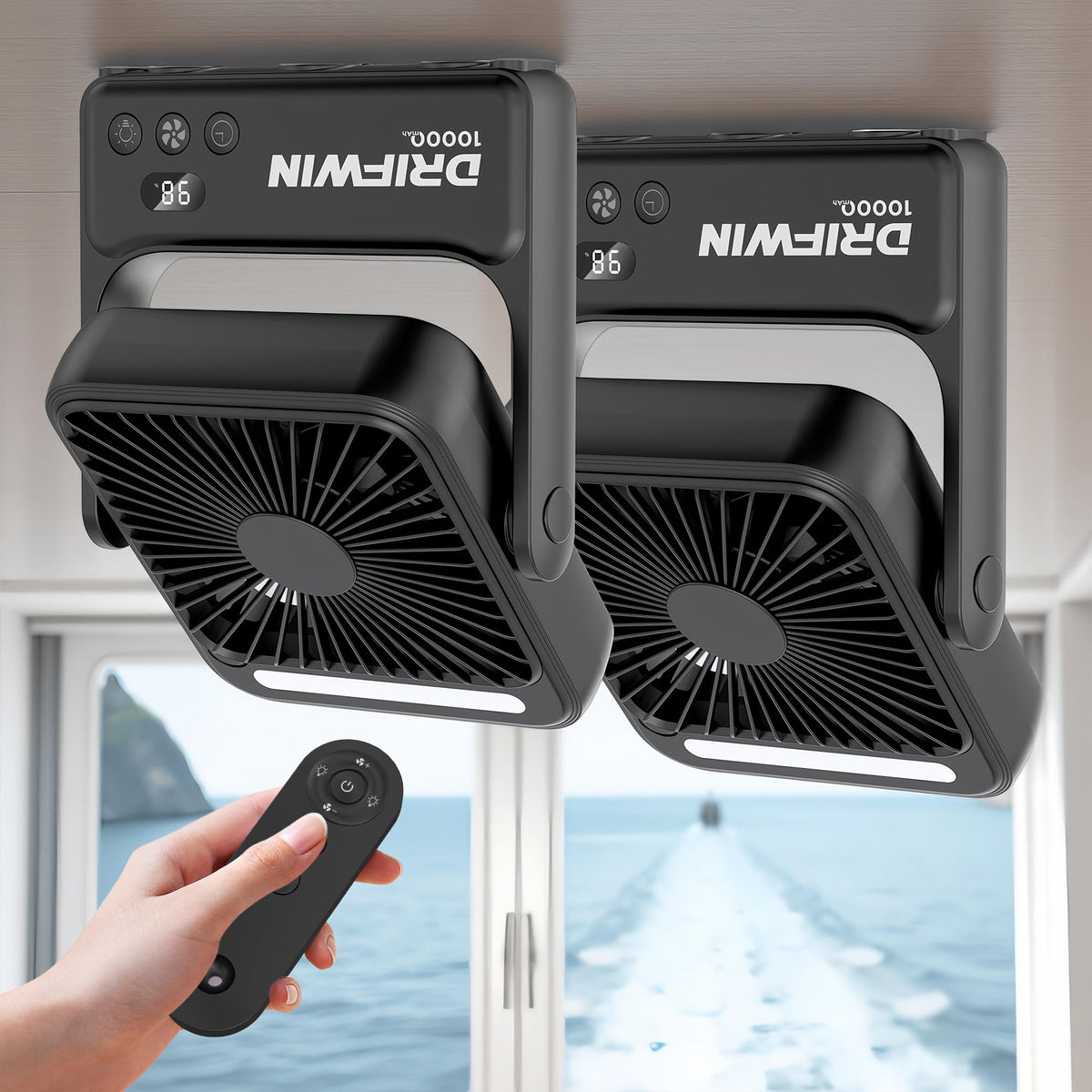 2-Pack Magnetic Cruise Approved Fan with Night Light, 10000mAh Ultra-Slim Travel Fan, Hook Design, Portable Fan for Cruise Ship Cabin, Bedroom Sleeping, Camping, Travel & Cruise Essentials 2026