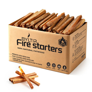 10lb Premium Fatwood Fire Starter Sticks,Resin-Rich Pine Wood Kindling | Fast Lighting Firestarters for Woodstoves, Fire Pits, Camping, and Bonfires